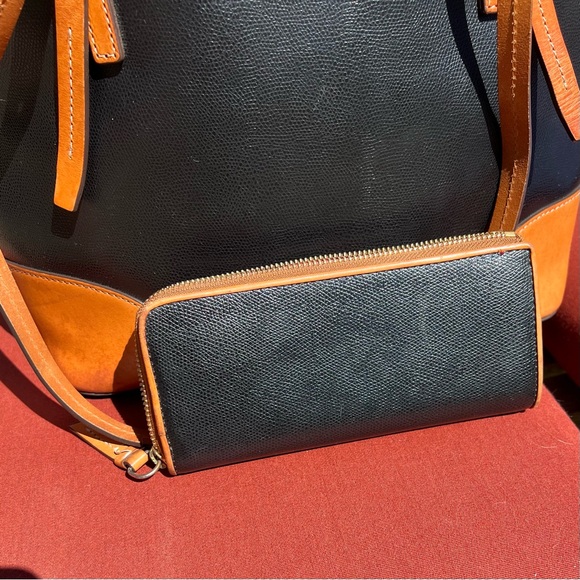 Dooney & Burke Saffiano Leather Dover Tote & Matching Wallet - Picture 9 of 11